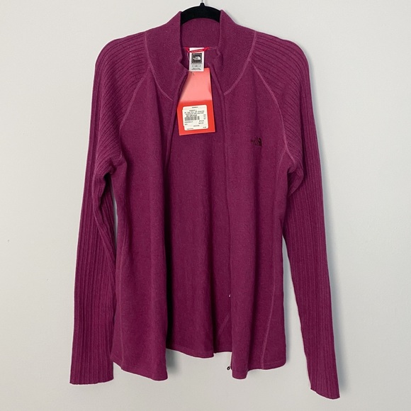 The North Face NWT MT. Tam Bordeaux Red Full Zip Sweater - Picture 4 of 9